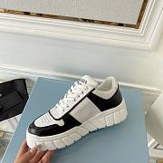 Prada Leather Sneakers Black White - 2