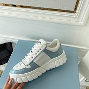 Prada Leather Sneakers White Blue - 5