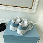 Prada Leather Sneakers White Blue - 3