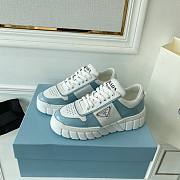 Prada Leather Sneakers White Blue - 2