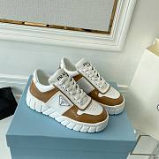 Prada Leather Sneakers White Brown - 6