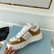 Prada Leather Sneakers White Brown - 4
