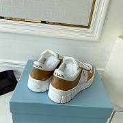 Prada Leather Sneakers White Brown - 3
