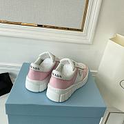 Prada Leather Sneakers White Pink - 3