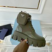Prada Monolith leather and Re-Nylon boots with Pouch Army - 5