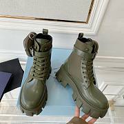Prada Monolith leather and Re-Nylon boots with Pouch Army - 4