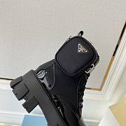 Prada Monolith Leather and Re-Nylon boots with Pouch Black - 2