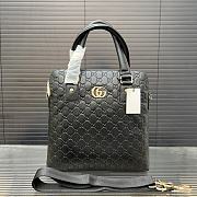 Gucci Leather Tote Black Bag Size 36x38x6CM - 1
