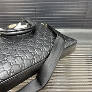Gucci Leather Tote Black Bag Size 36x38x6CM - 3