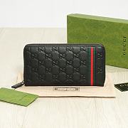Gucci Wallet Black Leather Size 10x20x3cm - 1