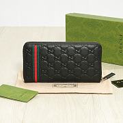 Gucci Wallet Black Leather Size 10x20x3cm - 6