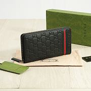 Gucci Wallet Black Leather Size 10x20x3cm - 5