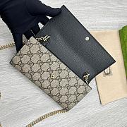 Gucci Marmont Bi-color Chain Wallet Black Size 19x10CM - 6