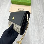 Gucci Marmont Bi-color Chain Wallet Black Size 19x10CM - 5