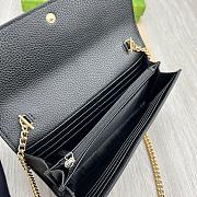Gucci Marmont Bi-color Chain Wallet Black Size 19x10CM - 2