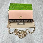 Gucci Marmont Bi-color Chain Wallet Pink Size 19x10CM - 1