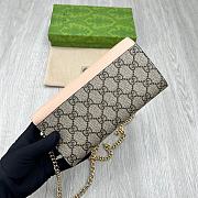 Gucci Marmont Bi-color Chain Wallet Pink Size 19x10CM - 6
