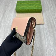 Gucci Marmont Bi-color Chain Wallet Pink Size 19x10CM - 3
