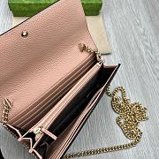 Gucci Marmont Bi-color Chain Wallet Pink Size 19x10CM - 2