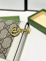 Gucci Ophidia Zip Around Wallet White Size 19x11X3CM - 2