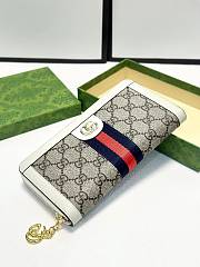 Gucci Ophidia Zip Around Wallet White Size 19x11X3CM - 4