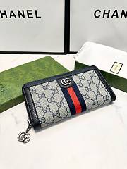Gucci Ophidia Zip Around Wallet Navy Size 19x11X3CM - 6