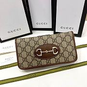 Gucci Horsebit 1955 Wallet Beige Size 19x10X3CM - 4