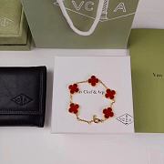 Van Cleef Vintage Alhambra bracelet 5 Motifs Red - 1