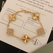 Van Cleef Vintage Alhambra Bracelet 5 Motifs Yellow Gold - 1