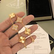 Van Cleef Vintage Alhambra Bracelet 5 Motifs Yellow Gold - 6