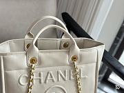 Chanel Deauville Line Canvas Tote Bag White 38x29x20cm - 4