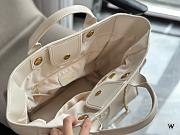 Chanel Deauville Line Canvas Tote Bag White 38x29x20cm - 2