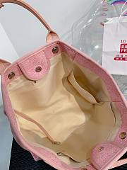 Chanel Deauville Line Canvas Tote Bag Pink 38x29x20cm - 2