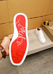 Christian Louboutin Fun Louis Junior Sneakers White Red 055#326 - 6