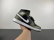 Air Jordan 1 Mid Black White Olive BQ8426-092 - 3