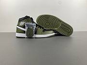 Air Jordan 1 Mid Black White Olive BQ8426-092 - 5