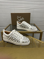 Christian Louboutin Louis Junior P Pik Pik Strass White 080#326 - 3