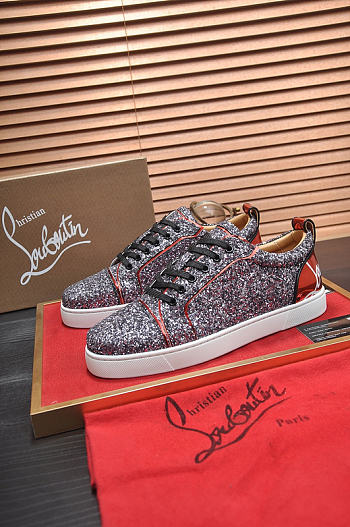 Christian Louboutin Louis Junior Strass Flat Purple