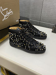 Christian Louboutin Louis Orlato Spikes Flat Black 048#326 - 3