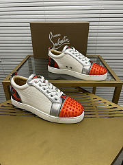 Christian Louboutin Louis Spikes Junior Silver Orange - 3