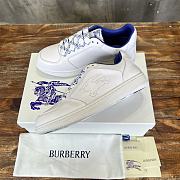 Burberry Leather Stock Sneakers White - 4