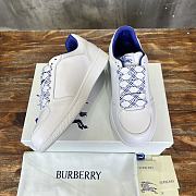 Burberry Leather Stock Sneakers White - 3