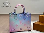 LV Onthego Replica Tote Blue Pink 25x19x15CM - 1