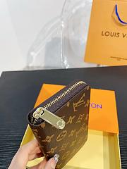 LV Clutch Wallet Plaid Pattern Brown 10x20x2cm - 3