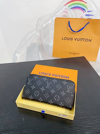 LV Clutch Wallet Plaid Pattern 10x20x2cm