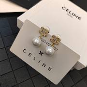 Celine Earrings Gold Pearl 062#307 - 4