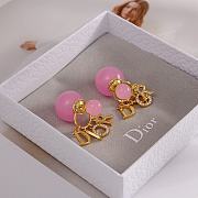 Dior Earrings Gold Pink 025#307 - 3