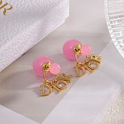 Dior Earrings Gold Pink 025#307 - 2