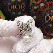 Dior Earrings Silver Butterfly 022#307 - 3