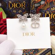 Dior Earrings Silver Butterfly 022#307 - 2